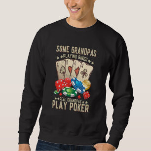 Sudadera Mens Real Grandpas Juega al Casino de Poker