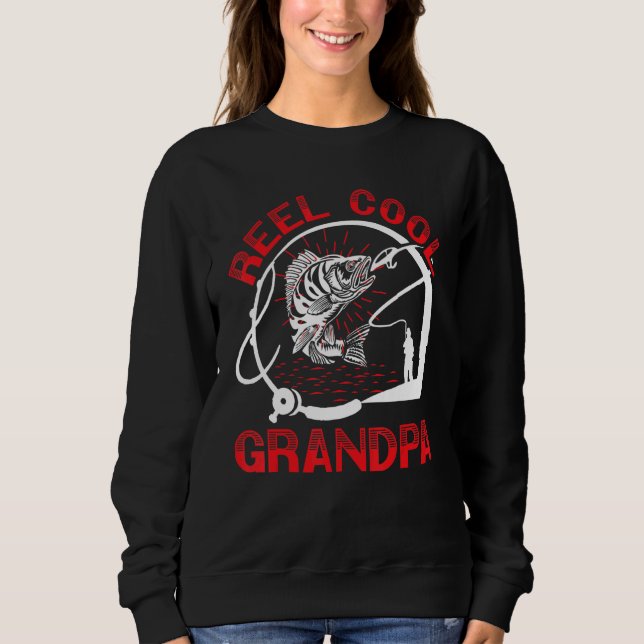Sudadera Mens Reel Cool Grandpa Grandfather Fishing Grandda (Anverso)
