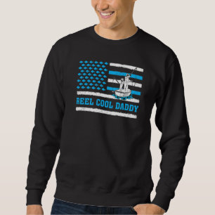 Sudadera Mens Reel Guay Daddy Usa Bandera Pescando Padre