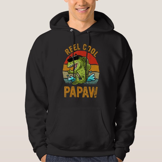 Sudadera Mens Reel Guay Papaw Fisherman Vinatge Daddy (Anverso)