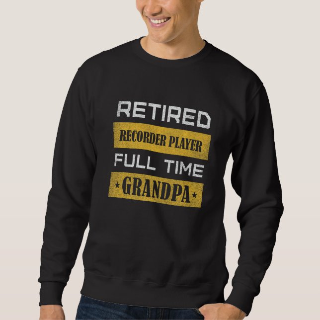 Sudadera Mens Retired Athletic Trainer Full Time Grandpa   (Anverso)