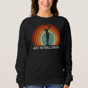 Sudadera Mens Retro Estilo Vintage Mejor Papá De Netball Si