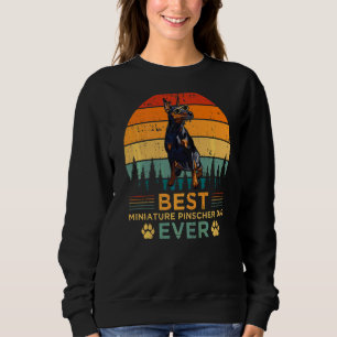 Sudadera Mens Retro Style Mejor Pinscher Dad de la historia