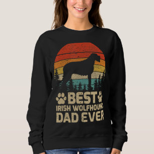 Sudadera Mens Retro Vintage Mejor Lobo Irlandés Papá Nunca