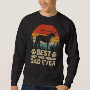 Sudadera Mens Retro Vintage Mejor Lobo Irlandés Papá Nunca