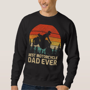 Sudadera Mens Retro Vintage Mejor Motocicleta Padre Nunca