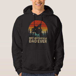 Sudadera Mens Retro Vintage Mejor Motocicleta Padre Nunca