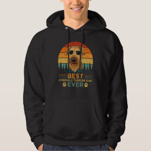 Sudadera Mens Retro Vintage Sunset Mejor Airedale Terrier D