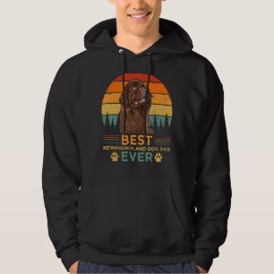 Sudadera Mens Retro Vintage Sunset Mejor Perro De Terranova