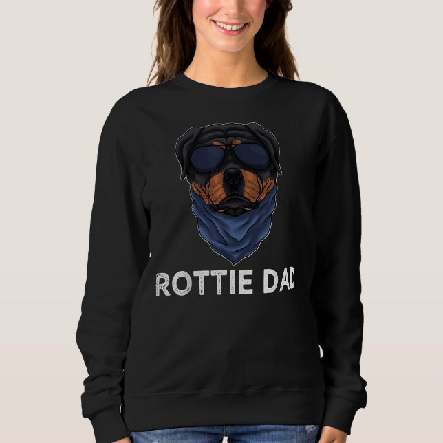 Sudadera Mens Rottie Dad Rottweiler Dog Puppy Padre Para Mí (Anverso)