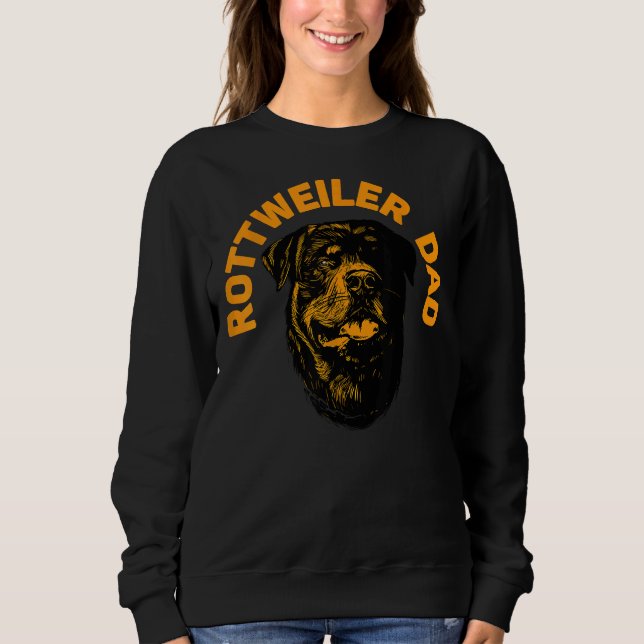 Sudadera Mens Rottweiler Rottie Dad Daddy Padre (Anverso)