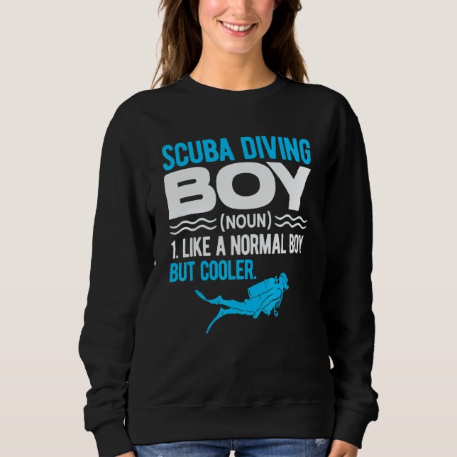 Sudadera Mens Scuba Boy Noun Definition Diver Scuba Diving  (Anverso)