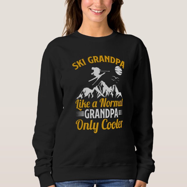 Sudadera Mens Skiing  Ski Grandpa A Normal Grandpa Only Coo (Anverso)