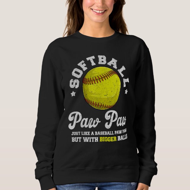 Sudadera Mens Softball Paw Paw Like Baseball But With Bigge (Anverso)