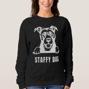 Sudadera Mens Staffy Dad Con Staffordshire Bull Terrier Do