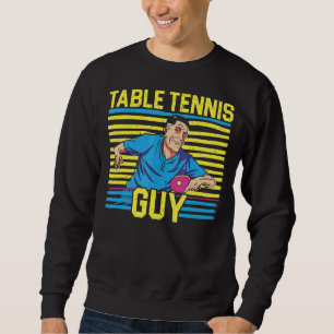 Sudadera Mens Table Tennis Guy Ping Pong Player Racket Scie