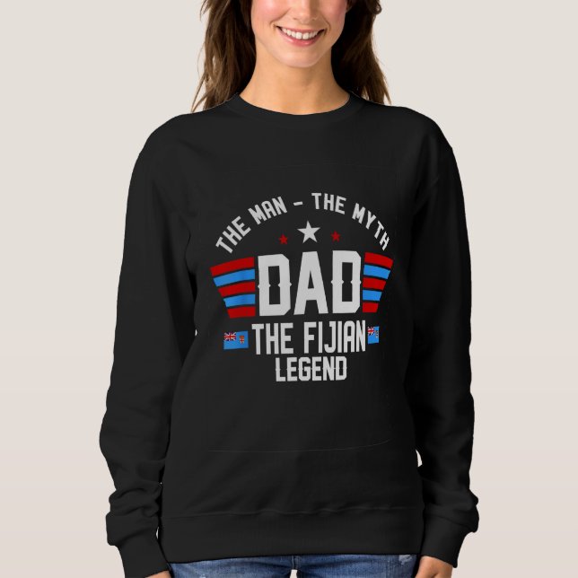 Sudadera Mens The Man The Myth The Fijian Legend Dad Flag P (Anverso)