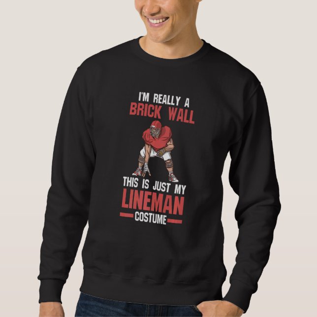Sudadera Mens This is just my Lineman costume Lineman (Anverso)