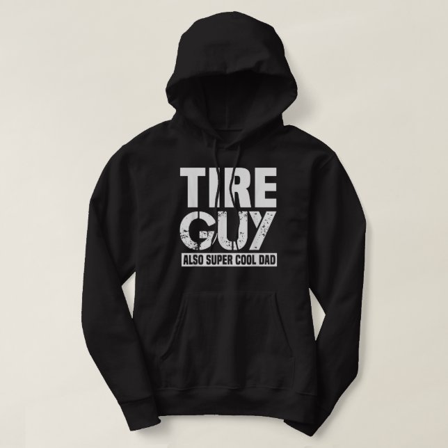 Sudadera Mens Tire Guy divertido mecánico de coches Papá H (Diseño del anverso)