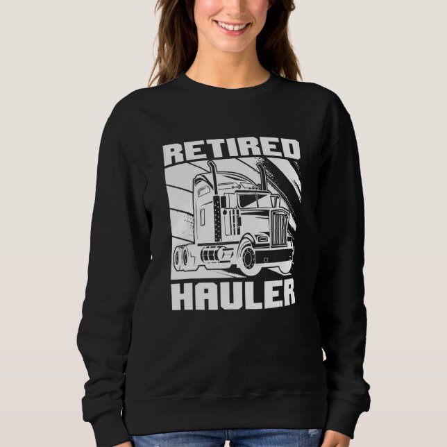 Sudadera Mens Truck Driver Retired   Trucking Big Rig Old M (Anverso)