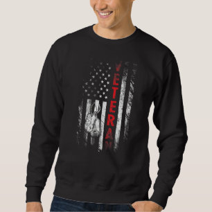 Sudadera Mens Veterano Bandera Americana Día de los Veteran