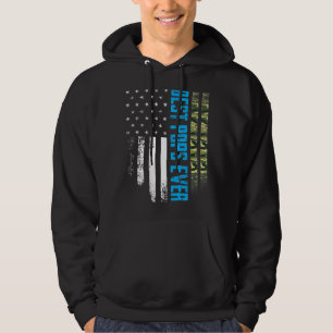 Sudadera Mens Vintage Best Pops Nunca Camo American Flag Di