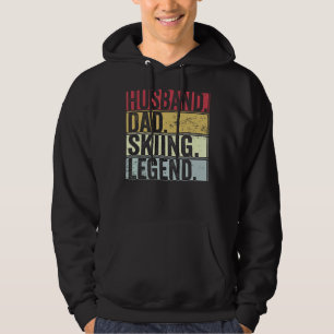 Sudadera Mens Vintage Husband Dad Leyenda Esquiando Por Gra