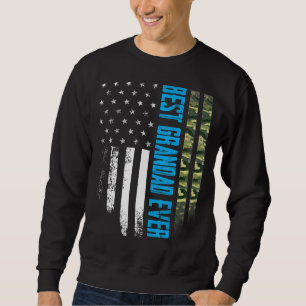 Sudadera Mens Vintage Mejor Abuela Jamo Bandera Americana