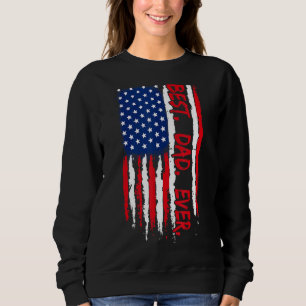 Sudadera Mens Vintage Mejor Papá De Ee. Uu. Bandera Estadou