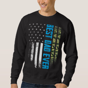 Sudadera Mens Vintage Mejor Papá Jamás Camo Discoteca Ameri