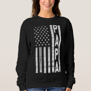 Sudadera Mens Vintage Merica Bandera Estadounidense Papa Pa