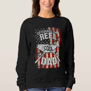 Sudadera Mens Vintage Ofishal Reel Guay Dad Usa Flag Fish