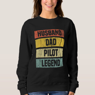 Sudadera Mens Vintage Pilot Dad Dad Husband Aviation Airpla