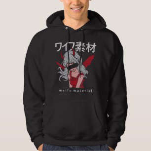 Sudadera Mens Waifu Material Devil Anime Chica Japonés Mang