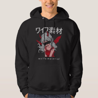Sudadera Mens Waifu Material Devil Anime Chica Japonés Mang