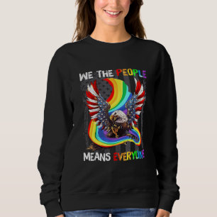Sudadera Mens We The People significa "Todos" Bandera Estad