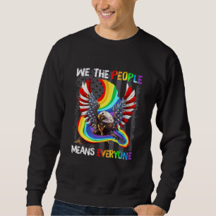 Sudadera Mens We The People significa "Todos" Bandera Estad