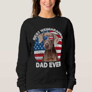 Sudadera Mens Weimaraner Dad Bandera Americana Weim Weimara