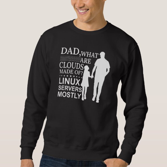 Sudadera Mens What Are Clouds Made Of  Linux Cloud Computin (Anverso)
