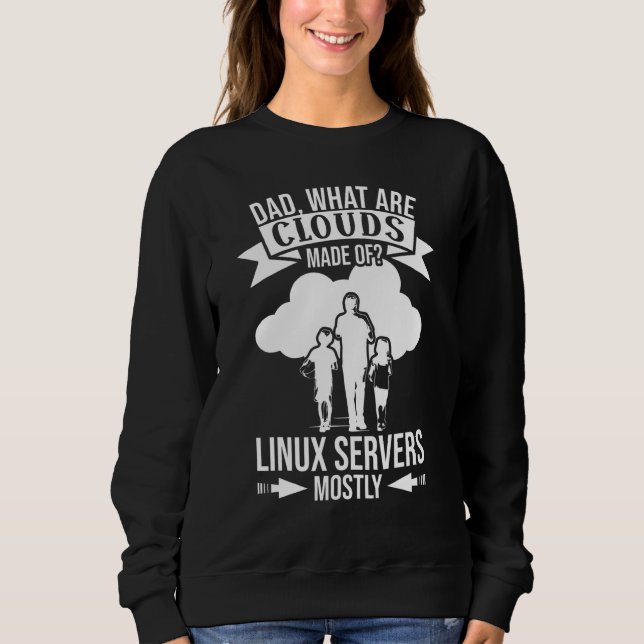 Sudadera Mens What Are Clouds Made Of  Linux Cloud Computin (Anverso)