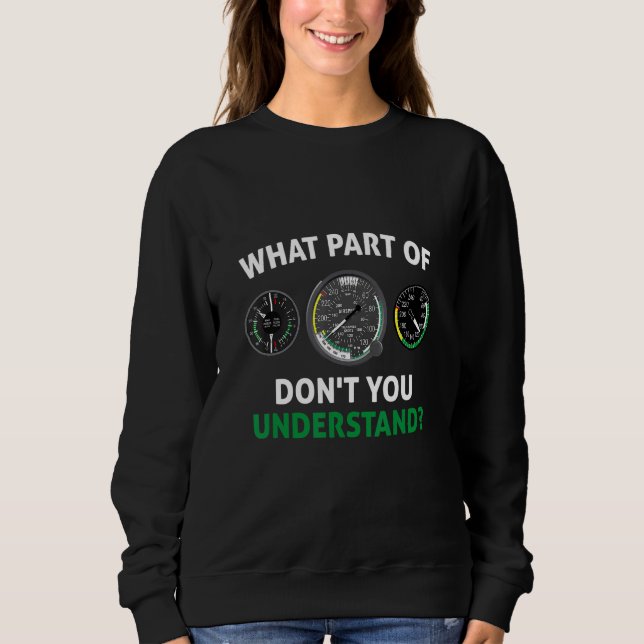 Sudadera Mens What Part Of Don't You Understand  Pilot Avia (Anverso)