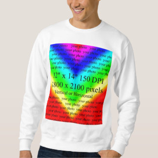 Sudadera Mens White 2 Sweatshirt Su plantilla de fotografía