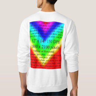 Sudadera Mens White 3 Sweatshirt Tu plantilla de fotografía