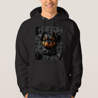 Sudadera Mens XL Hoodie Black Puppy Dog