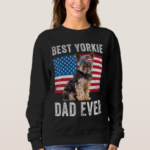Sudadera Mens Yorkie Dad American Flag Yorkshire Terrier Do