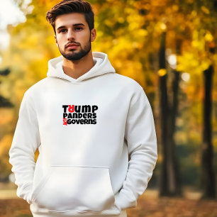 Sudadera Mensaje anti-Trump negro rojo