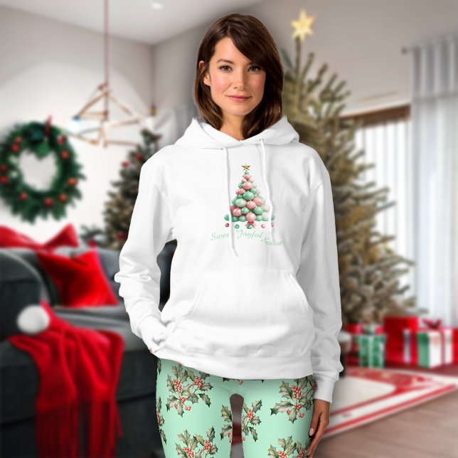 Sudadera Mensaje de Personalizado Macaron Tree navidades (Subido por el creador)