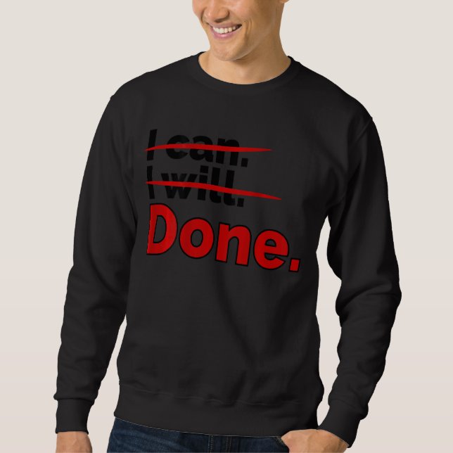 Sudadera Mensaje positivo que puedo terminar de imprimir (Anverso)