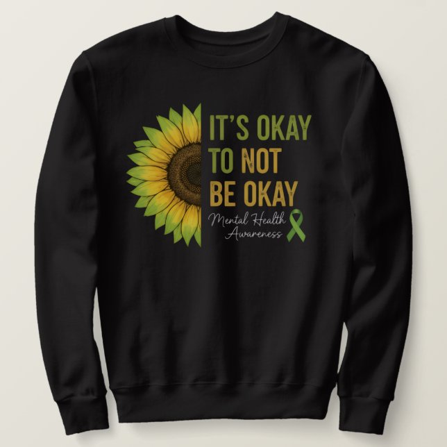 Sudadera Mental Health Awareness Sunflower  (Anverso del diseño)