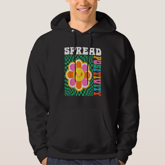 Sudadera Mentalidad Positiva Groovy Retro Crecimiento Menta (Anverso)